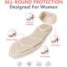 3 Pairs Heel Insoles with Grips Inserts for Women (Size 5-9) - Pain Relief & Comfort for Loose Shoes - Flesh Round Design - Buy Online on GoSupps.com