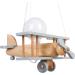 Hallux Children's Room Decoration Lamp - Wooden Ceiling Light for Girls & Kids Small Aircraft Design in Gray/Natural Wood - Buy Online on GoSupps.com