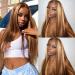 Bele 13x6 Lace Front Wigs Ombre 4/27 Color 180% Density Straight 13x6 Highlight Lace front Wig Transparent Lace for Black Women with Baby Hair 20 inch 20 inch 13x6 LFW 427ST