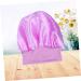 Silk Curly Hair Sleep Cap for Women - Purple | Elastic Night Bonnet Hat - Buy Online on GoSupps.com