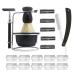 Men'S Shaving Set 3 in 1 Shaving Set Including Shaving Brush Shaving Bowl and Shaving Brush Holder (BLACK)