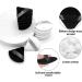 WROLY 2 Pcs Triangle Powder Puff Set - Soft & Reusable Makeup Sponges for Pressed Powder and Wet Makeup - Black + White - Buy Online on GoSupps.com