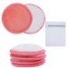 Kinhwa make -up removal pads reusable slimming pads washable microfiber abuse pads face super soft facial cleaning pads with laundry bag pink/white 6 pieces 6 pieces (1 Pack) dark pink.