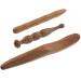 Coheali 3st hand massager massage tool foot massage tab massage pencil acupuncture pen wood acupuncture stick acupressure pencil face massage device wood scroll wheel finger shape