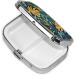 Tropical Leaves Pill Box | Portable Square Travel Case for Purse | 2.2x1.6in | Stylish & Functional - Buy Online on GoSupps.com