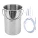 Knklistier-Eimer kit reusable stainless steel-bell-enema kit unisex home intimate cleaning device with flow control clamping hose enema accessories for daring yield for coffee water
