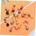 LALAFINA 60 Pcs DIY Bracelet Drop Pearls Round Ball Pendant Charms Gold Locket Pendant Accessories Set Alloy - Buy Online on GoSupps.com