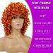 Andromeda Orange Curly Wig for Black Women - Short Afro Wig with Bangs, Heat Resistant Synthetic Hair - Buy Online on GoSupps.com