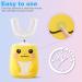 Kids Electric Toothbrush U-Shaped with 2 Brush Heads | 6 Cleaning Modes, IPX7 Waterproof | Toddler Children Age 8-15 | Yellow - Buy Online on GoSupps.com