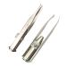 Jannyshop Silver Stainless Steel Nickel Plating Eyebrow Tweezers/Eyebrow Removal with LED Light