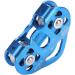 Alomejor Climbing Pulley 30KN | Outdoor Double Axle Heart-shaped Tandem Pulley Cart (Blue) - Ideal for Rock Climbing & Rope Work - Buy Online on GoSupps.com
