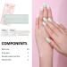 Semi Cured Gel Nail Strips Gel Nail Stickers - 16 Pcs Nail Stickers for Nail Art Soft Self-Adhesive Gel Nail Wraps Easy Apply & Remove for Salon-Quality Manicure Kit (UV/LED Lamp Required) (BSS-0367) - Buy Online on GoSupps.com
