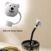 Boatwo Reusable Straw Lid Cartoon Bear-shaped Silicone Straw Cover for Home Party Decoration White - Buy Online on GoSupps.com