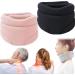 Neck Braces Soft Foam Neck Brace Cervical Collar for Sleeping Neck Stretcher and Neck Support Keep Vertebrae Stable Neck Traction After Whiplash or Injury yl-105023(Black+Pink)