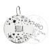 Starry Night Style Personalized Deep-Engraved Dog Cat Tag in 316 Surgical Stainless Steel with Safe Edge Polishing and Double-Sided Design - Express Your Cat's Unique Charm Starry Sky