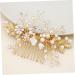 FRCOLOR Bridal Headwear Comb for bride bridal hair comb rhinestone bride wedding hair comb pearl floral pearl hair comb Rhinestone Comb manual Wedding Crystal Headpiece - Buy Online on GoSupps.com
