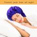 2 Pack Long Satin Hair Braid Bonnet for Black Women - Adjustable Sleep Cap with Button - Black+Blue - Buy Online on GoSupps.com