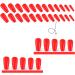 Glossy Red Color Fake Nail Coffin Medium Press on Nails Tips Nail Art Decoration for Women and Girls Manicure 24pc - Buy Online on GoSupps.com