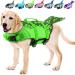 Emust dog chimney shark ripstop dog protection vest with rescue handle for small medium-sized and large dogs safety swimming suit for swimming pool beach olive green mermaid X-Large XL olive green mermaid