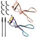 2 Pcs Eyelash Curler maxin Eyelash Curler Kit Metal Lash Curlers with Mascara Applicator Eyelashes Separator Comb & 6 Replacement Refill Pads(Rose Gold and Color)