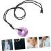 Iwowhero Gemstone Amulet Necklace - Purple Crystal Pendant with Safety Buckle - Chinese Safe Stone Chain - 3x3x1cm - Buy Online on GoSupps.com