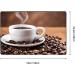 Flannel Carpet Coffee Cup and Coffee Beans Pattern 60 x 39 in Non-Slip Durable Suitable for Living Room and Office Bedroom - Buy Online on GoSupps.com