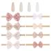 12 pieces of toddler head cover hair tie with loops for newborns printed hair clips hair bands with loops for babies
