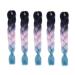5Pcs Ombre Jumbo Braiding Hair Extensions - 100g/pc Kanekalon Synthetic Fiber for Twist Brading Hair 24Inch (60cm) 3