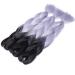 24 Ombre Braids Extensions - Synthetic Crochet Hair 3pcs 300g Bundle 60cm #28 Silver Gray/Black - Elailite - Buy Online on GoSupps.com