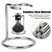Premium Stainless Steel Shaving Brush Stand - Artistic Lightweight Holder for Men | Safety Razor Brush Kit - Buy Online on GoSupps.com