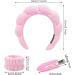 Spa Headband Wristbands and hairpin Terry Cloth Headband Soft Sponge Headband Makeup Headband Puffy Shower Hair Accessory for Skincare Face Washing Makeup Removal Shower Facial Mask(Pink) - Buy Online on GoSupps.com