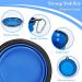 Vivifying 1000ml Foldable Dog Bowl - 2PCS Silicone Large Dog & Cat Feeding Bowls for Travel (Black & Blue) - Buy Online on GoSupps.com
