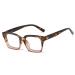 Acetate Frame Square Computer Transparent Anti Blue Light Blocking Glasses For Women leopard XDD996