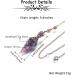 JOVIVI Amethyst Dowsing Pendulum - Hexagonal Gemstone for Crystal Healing & Divination - Buy Online on GoSupps.com