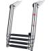 Hoffen Telescopic 4 Step Stainless Steel Boat Ladder | 900 lb Capacity | Marine Yacht & Swimming Pool - Buy Online on GoSupps.com