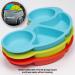 Silicone Divided Toddler Plates - Non-Slip Suction Plates for Kids | BPA Free FDA Approved Baby Dinner Plate with Spoon Fork | Portable & Easy to Clean | New Car Blue/Red - Buy Online on GoSupps.com