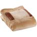 Electrically heated wrap shale heated warm scarf with USB handbag washable electrically heated ceiling throwing warm winter scarf coral fleece heated cloak (color: brown)