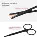 Stainless Steel Shaving Scissors Set for Men and Women - 2pcs Pointed & Round Nose Hair Makeup Tools, Ideal for Home and Salon Use (Black) - Buy Online on GoSupps.com