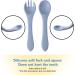 Qshare Suction Baby Plate and Bowl Set with Fork Spoon - BPA Free Silicone Feeding Set for Babies and Toddlers - Buy Online on GoSupps.com