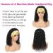 Mengkai 12 Inch Curly Headband Wig for Black Women - 150% Density Brazilian Virgin Human Hair, Natural Black, Glueless, Pack of 1 - 12 Inch - Buy Online on GoSupps.com