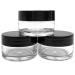 Beauticom 20g/20ml Acrylic Round Clear Jars with Black Lids - Ideal for Lip Balms, Creams, Makeup, Cosmetics - 12 Piece Set - Buy Online on GoSupps.com