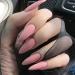 Brishow Artificial Nails Long False Nails Ballerina Acrylic False Nail 24pcs for Women and Girls (Light Pink)