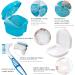 Premium Press Brush Set for Braces & Dentures - Clean & Store with Blue Toothbrush - Buy Online on GoSupps.com