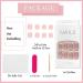 24pcs French False Nails Pink White Tip Short Square Press on Nails Gradient Acrylic Full Cover Stick on Nails with Elegant Design - Women Girls Nail Art Accessory - Buy Online on GoSupps.com