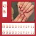Justotry 24-Piece Dark Red Heart Angular Press-On Nails | Beautiful Fake Square Fingernails for Women - Buy Online on GoSupps.com
