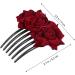 Angoily 1pc Comb Hair Clip Hair Pin Bobby Pins Black Hair Barrettes Rose Hair Black Barrettes The Rose for Women Floral Hairpin Flower Clip Blossom Rose Color Bride Flowers - Buy Online on GoSupps.com