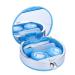 Contact lenses travel set contact lens container mini contact lens container eye care lentils case set for contact lenses small contact lenses Accessories case with mirror tweezers and sa blue