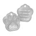 ENGRAVO Dog Tag Paw in Silver with Your Personal Engraving Small 26mm Silver