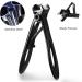 BYCUFF Nail Clipper Set Thick Toenail & Fingernail Cutter with Wide Jaw Opening Stainless Steel Nail File Ingrown Manicure Pedicure Kit for Men & Women Black - Buy Online on GoSupps.com