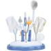 Baby Bottle Brush and Bottle Drying Rack Bottle Brush Set with Stand Long Handle Bottle Brush Cleaner Countertop Drying Rack Rotating Silicone Bottle Brush & Nipple Brush & Straw Cleaner Blue - Buy Online on GoSupps.com